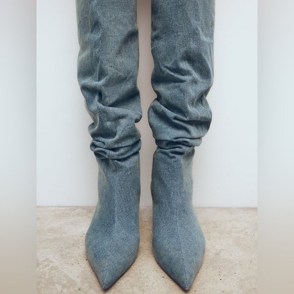 Zara SLOUCHY DENIM BOOTS
DENIM BLUE - Picture 2 of 7